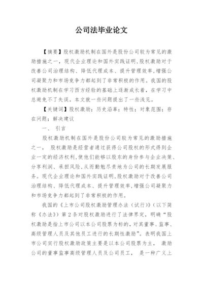 公司法毕业论文.docx