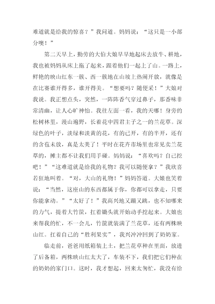 特别的礼物作文600字.docx