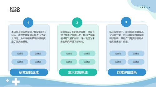 蓝色简约风医学研究生开题答辩PPT模板