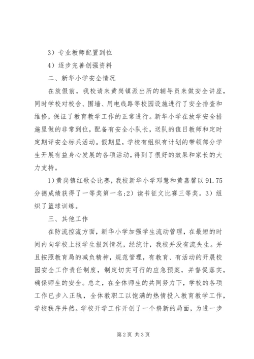 小学秋季开学工作自查报告.docx