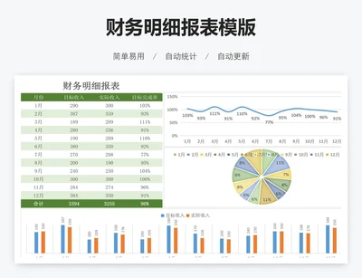 财务明细报表模版