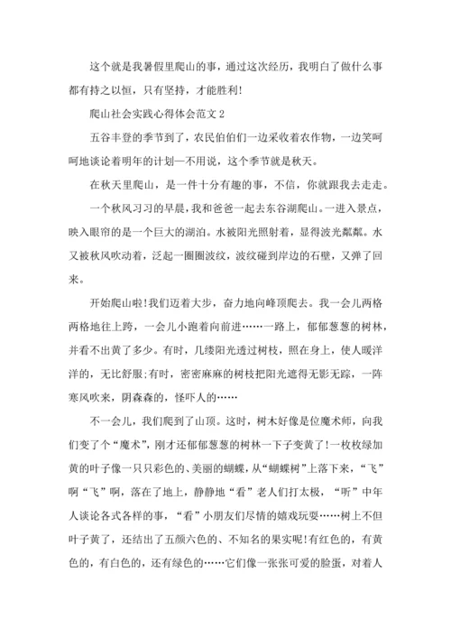 爬山社会实践心得体会范文五篇.docx