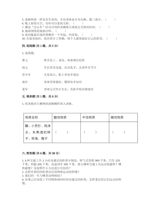 教科版小学科学三年级下册期末测试卷a4版.docx