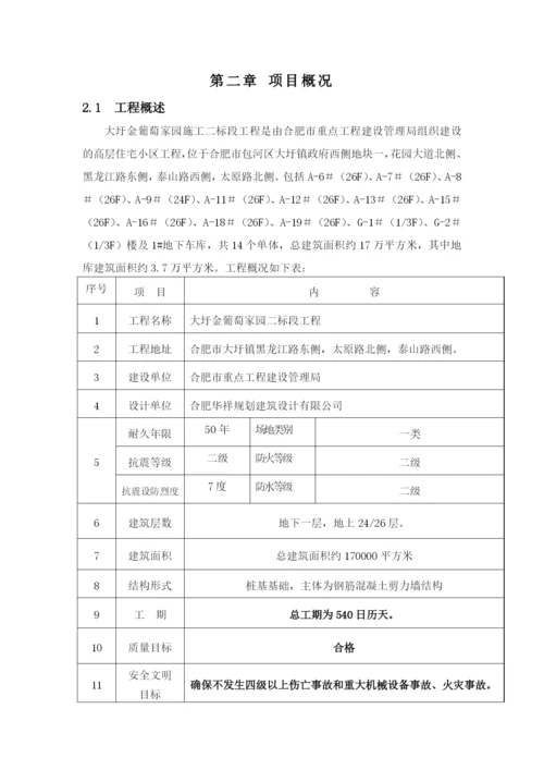 大圩金葡萄家园施工组织设计施工组织设计报监理.docx