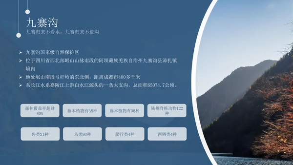 九寨沟旅游通用PPT模板