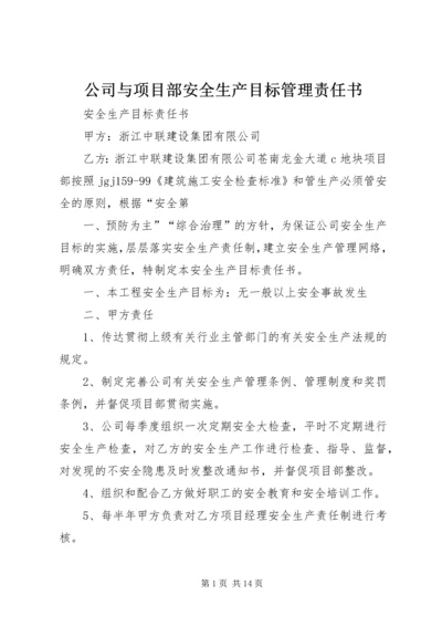 公司与项目部安全生产目标管理责任书 (3).docx