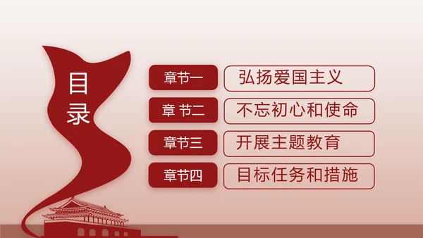 红色大气爱国主义教育共青团动态PPT模板
