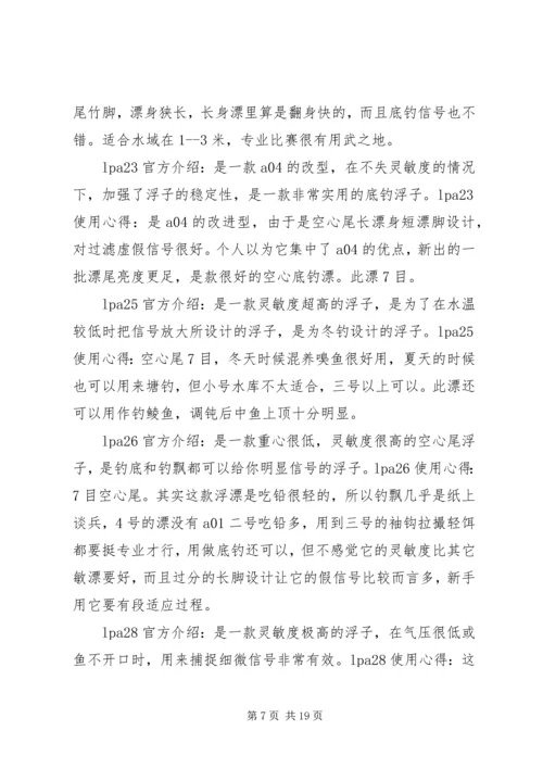 阿卢鱼漂的心得.docx