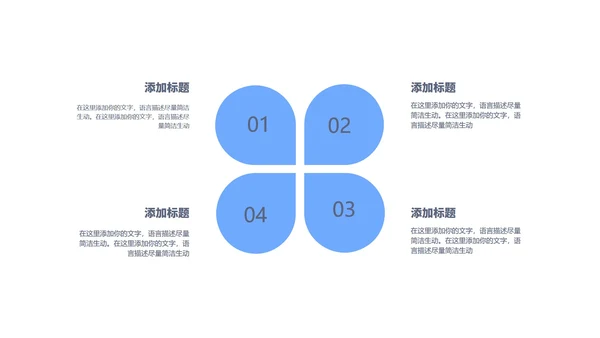 蓝色商务风总结汇报PPT模板