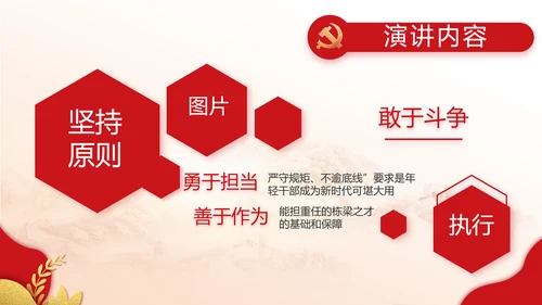 红色党建党支部工作汇报PPT党课