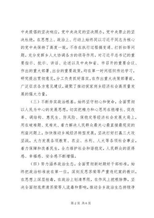 政治建设考察自查报告.docx