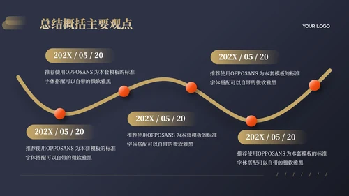 蓝色简约风汇报通用PPT模板