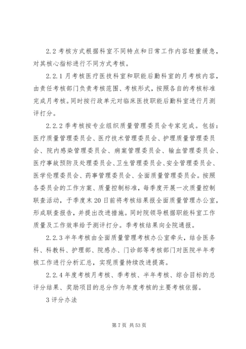 医院全面质量考核方案.docx