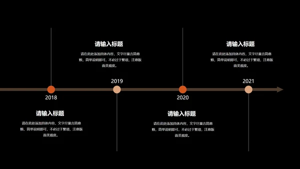 黑色简约风欧美商务总结汇报PPT模板