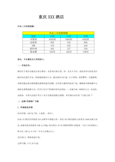 重庆某品牌酒店开业营销方案(非常全面).docx