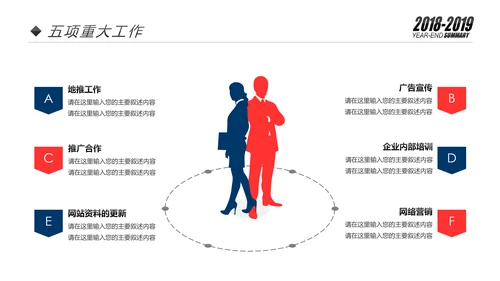 MG插画风2019市场部年终总结报告PPT模板