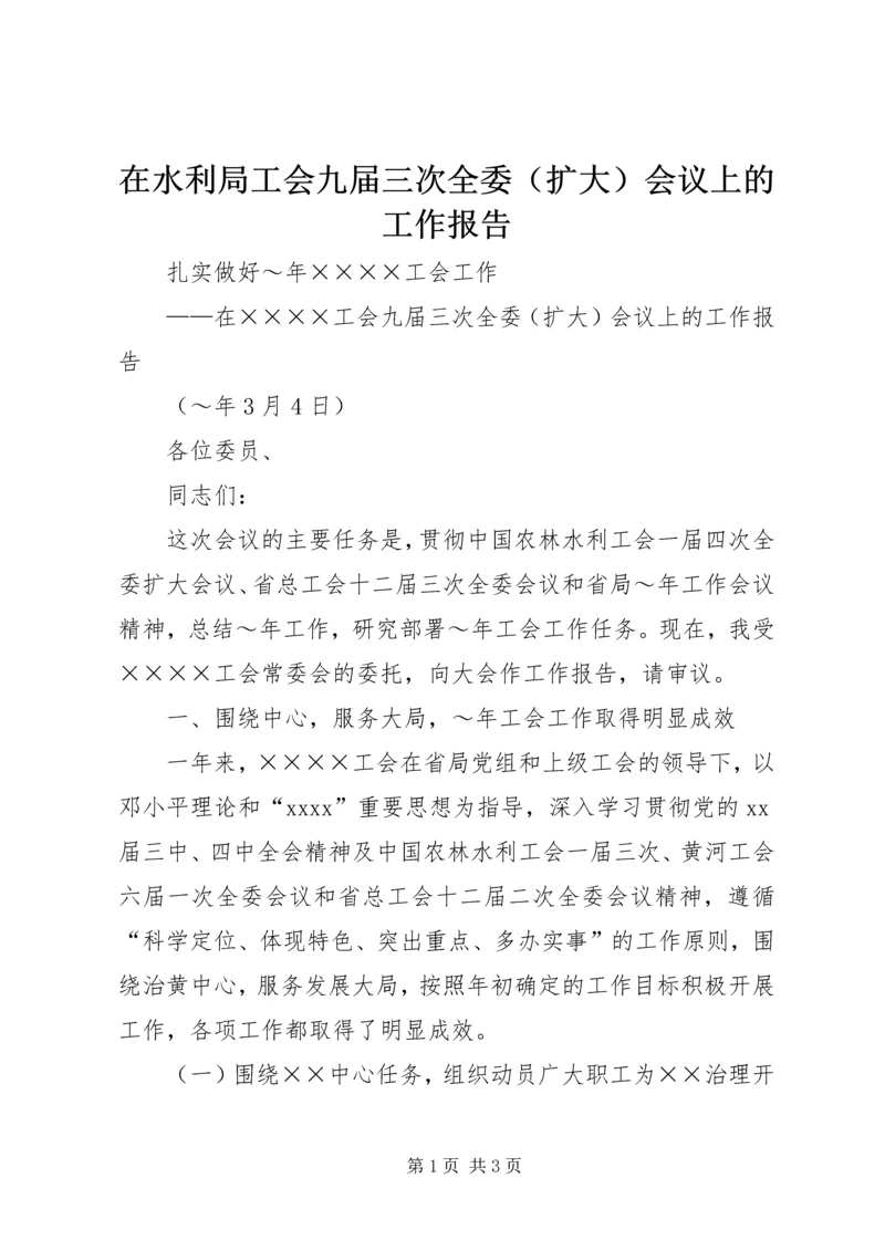 在水利局工会九届三次全委（扩大）会议上的工作报告 (8).docx