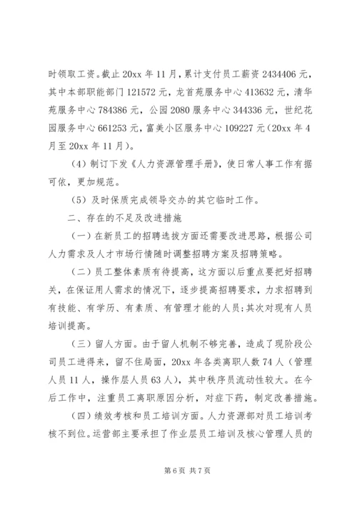 人力资源部年度考核表个人总结.docx