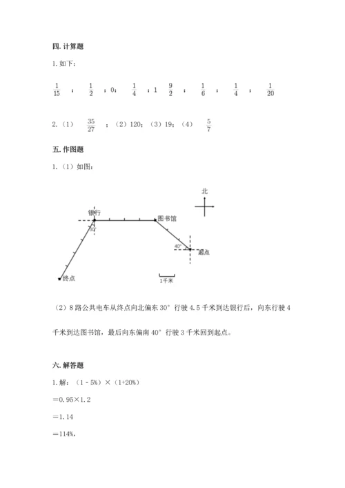 人教版六年级上册数学期末测试卷审定版.docx
