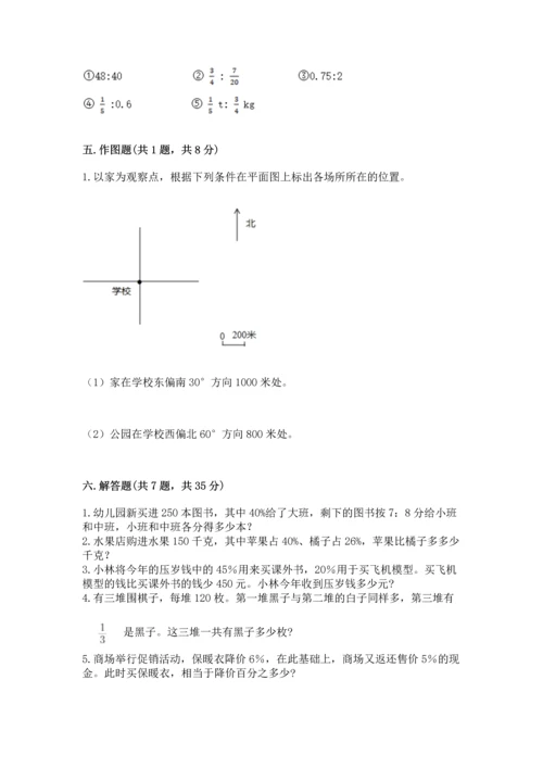 人教版六年级上册数学期末测试卷含答案（b卷）.docx