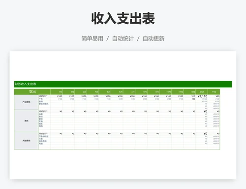 收入支出表