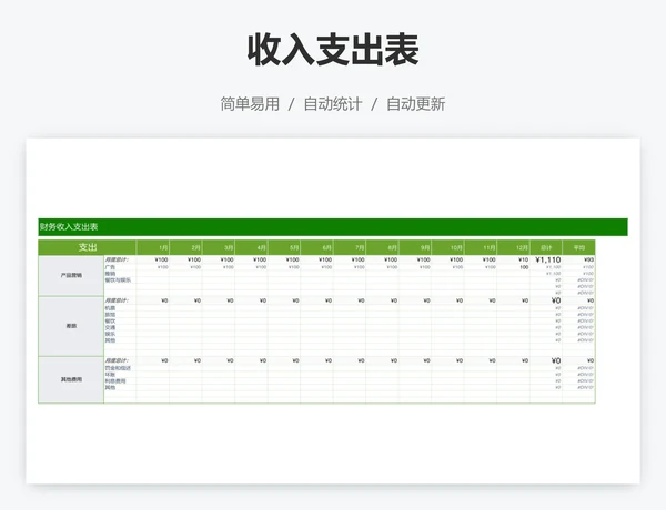 收入支出表