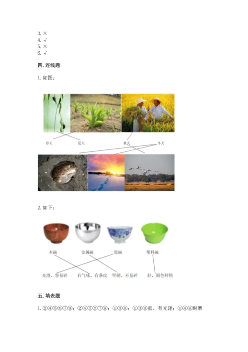 教科版科学二年级上册《期末测试卷》精品【模拟题】.docx