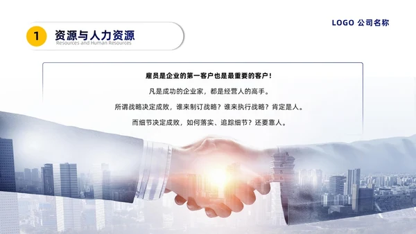 蓝黄微粒简约人力资源管理培训PPT员工培训