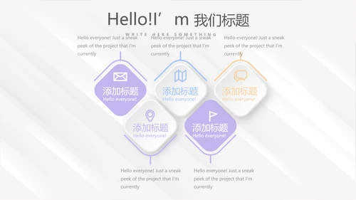 时尚微立体述职报告工作总结商务通用PPT动态模板