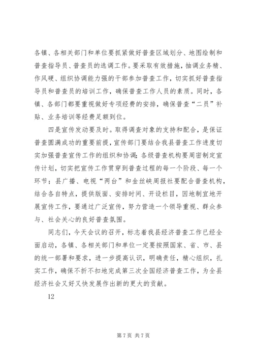 副县长在全县经济普查工作会议上的讲话.docx