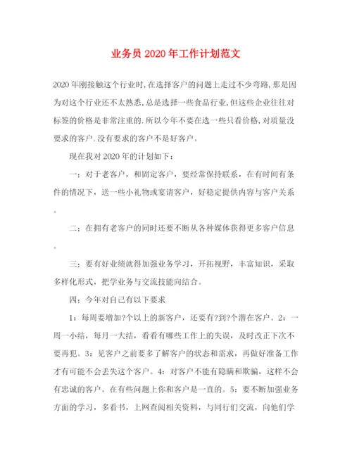 精编之业务员年工作计划范文.docx