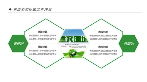 绿色环保低碳创建文明城市动态PPT模板