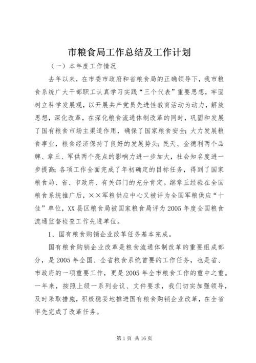 市粮食局工作总结及工作计划 (3).docx