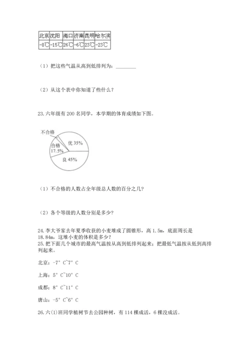 六年级小升初数学解决问题50道及答案【易错题】.docx