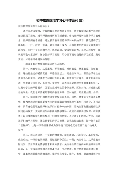 初中物理国培学习心得体会(6篇).docx