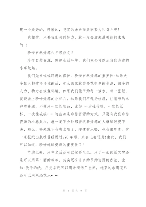 珍惜自然资源六年级作文6篇.docx