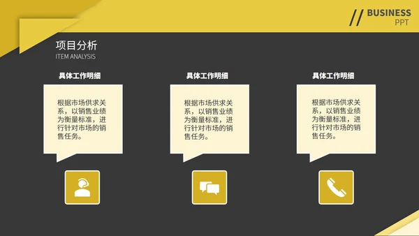 黄黑撞色简约季度总结汇报通用PPT模板