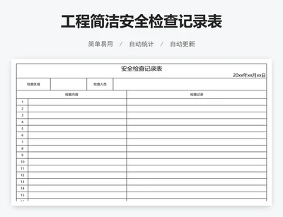 工程简洁安全检查记录表