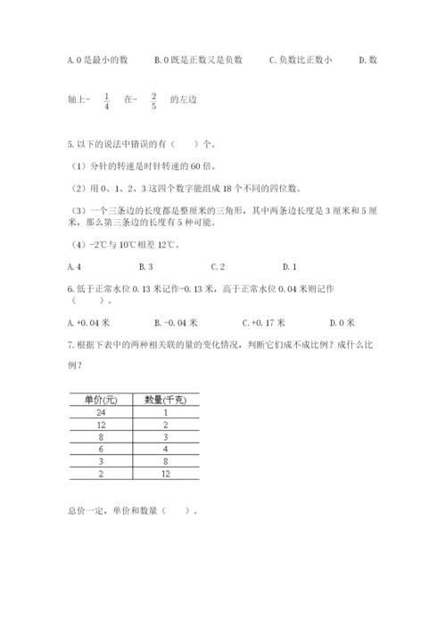 苏教版六年级数学小升初试卷附参考答案【突破训练】.docx