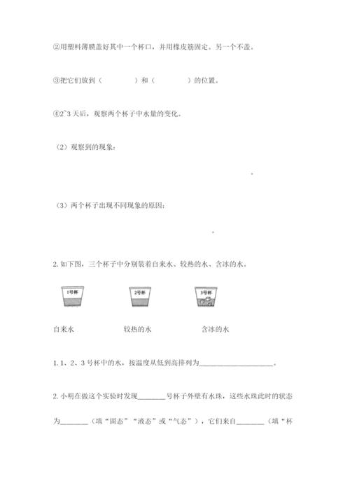 教科版三年级上册科学期末测试卷带答案（实用）.docx