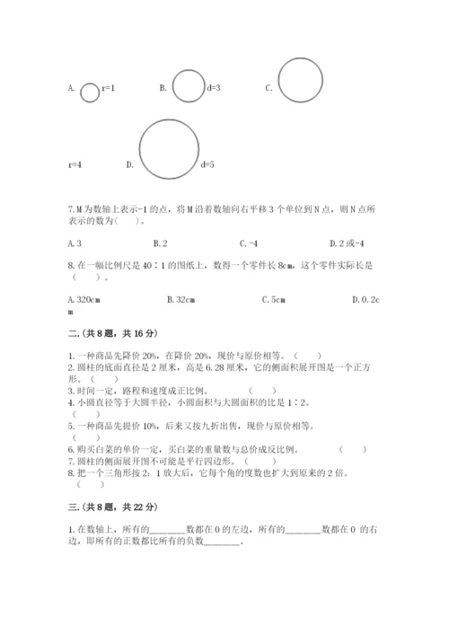 苏教版数学六年级下册试题期末模拟检测卷及参考答案（突破训练）.docx