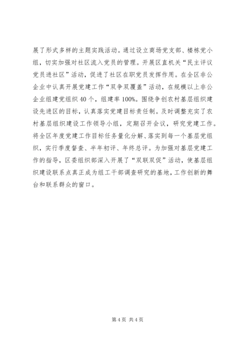 以改革创新精神推进组织工作经验交流.docx