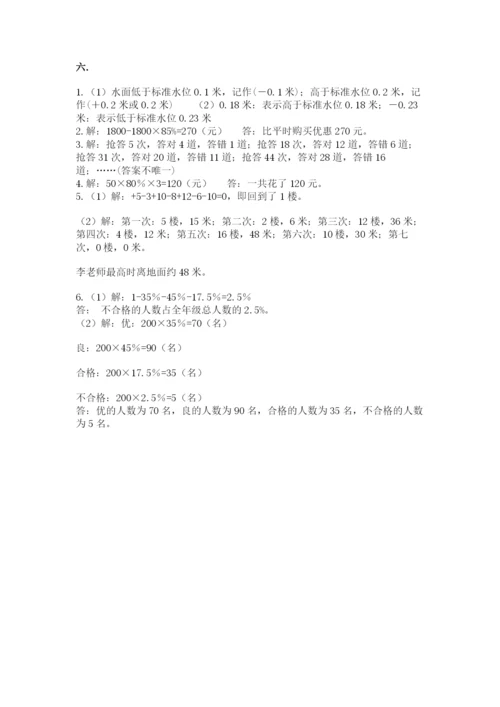 人教版六年级数学小升初试卷附参考答案（培优）.docx