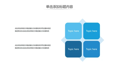 蓝色欧美风企业宣传工作汇报通用PPT模板