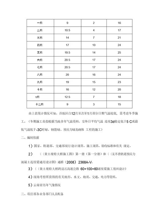 连续梁冬季施工方案