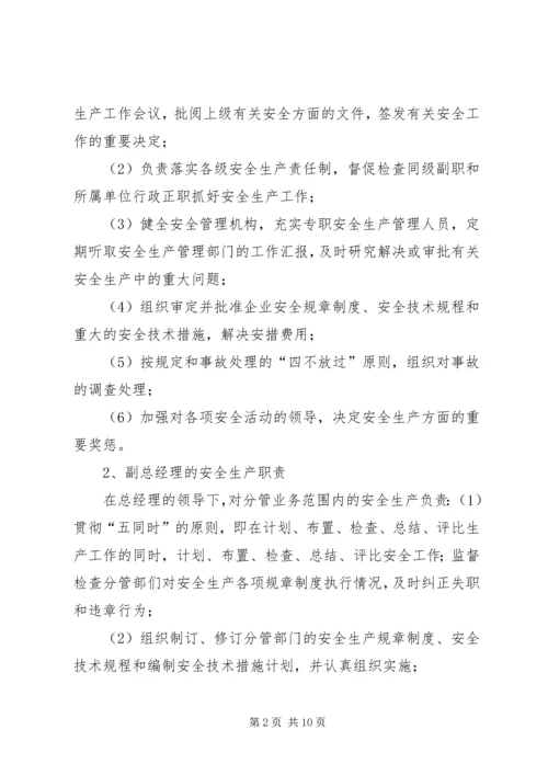 公司各级安全生产责任制 (2).docx