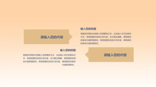 黄色扁平风总结汇报PPT模板