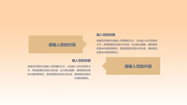 黄色扁平风总结汇报PPT模板