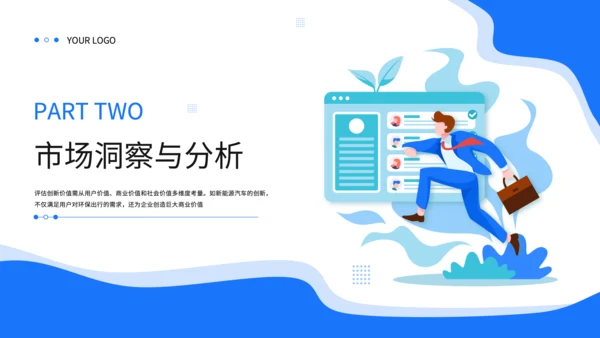 蓝色插画风研究报告产品创新七步法详解PPT