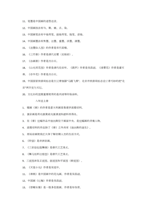 2023年初中美术知识点梳理.docx